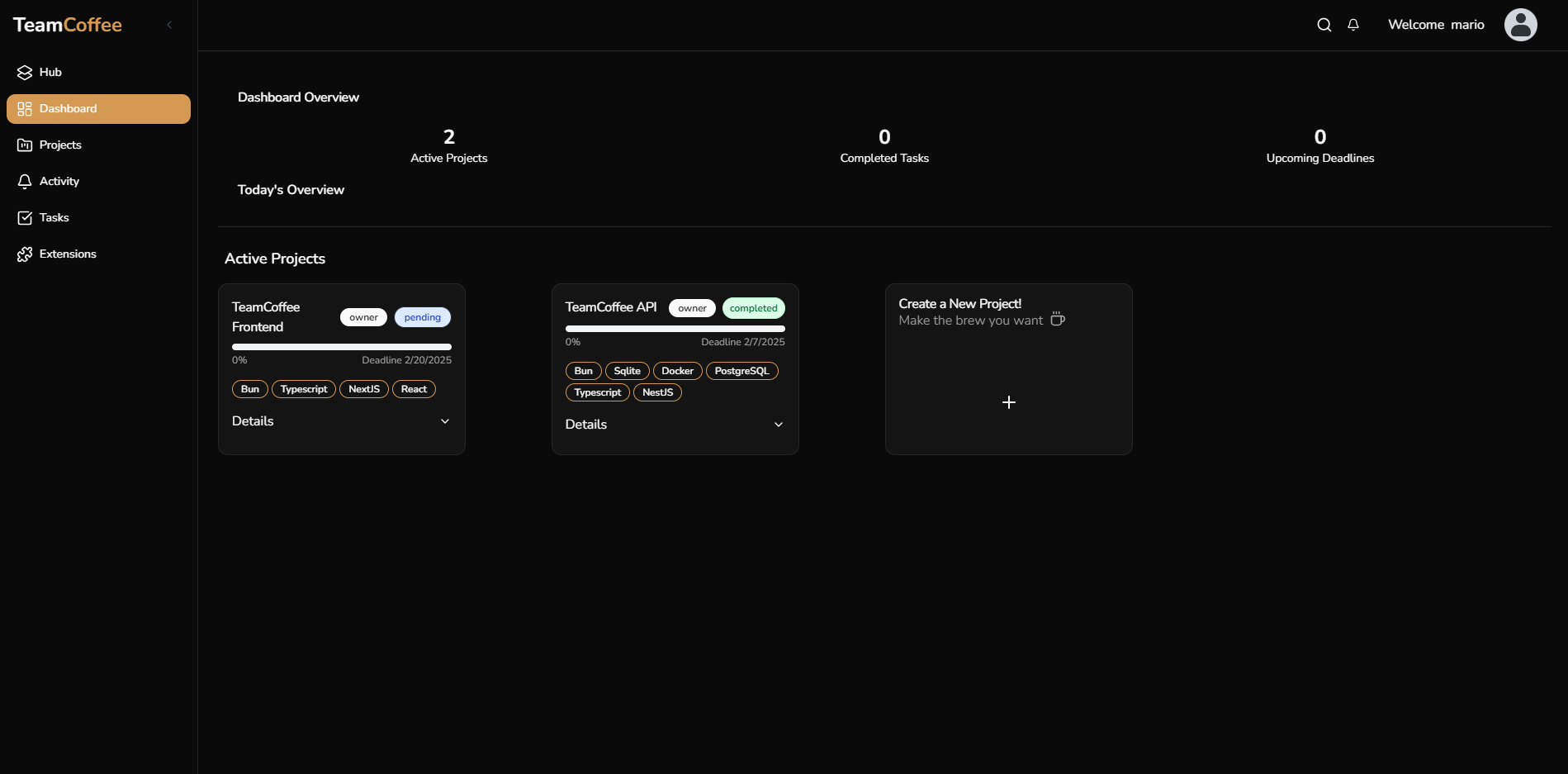 Project Management Dashboard